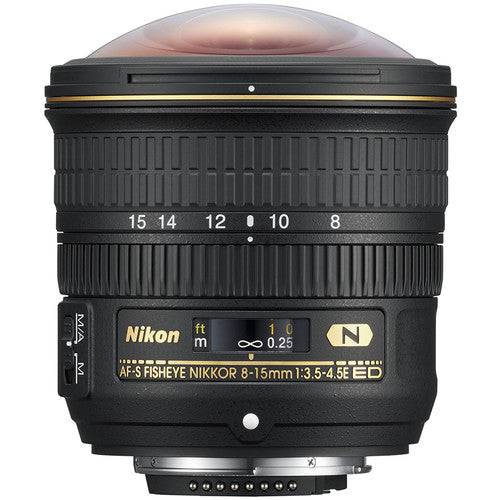 Nikon AF-S Fisheye NIKKOR 8-15mm f 3.5-4.5E ED Lens Professional Bundle Sale