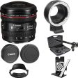 Canon EF 8-15mm f 4L Fisheye USM Lens with Lens Adapter | Lens Calibration & Microphone Kit on Sale