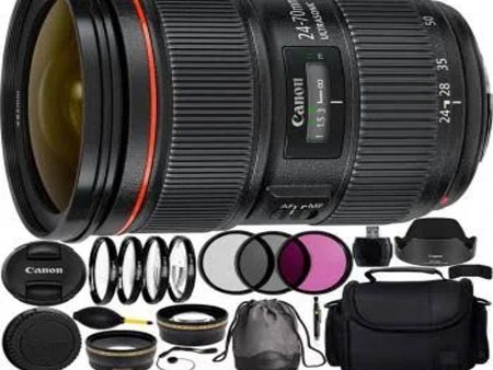 Canon EF 24-70mm f 2.8L II USM Lens Accessory Bundle For Discount