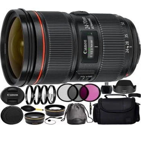 Canon EF 24-70mm f 2.8L II USM Lens Accessory Bundle For Discount