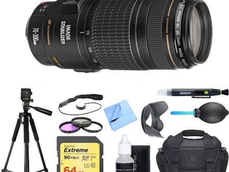 Canon 70-300mm f 4-5.6 EF IS USM Lens With Bag and 64GB Memory Card on Sale