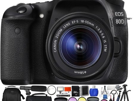 Canon Eos 80D DSLR Camera with 18-55mm Lens - Pro Bundle Online now