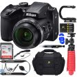 Nikon COOLPIX B500 16MP 40x Optical Zoom Digital Camera w  Wi-Fi | 16GB SDHC Accessory Bundle (Black) Fashion