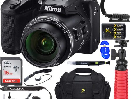 Nikon COOLPIX B500 16MP 40x Optical Zoom Digital Camera w  Wi-Fi | 16GB SDHC Accessory Bundle (Black) Fashion