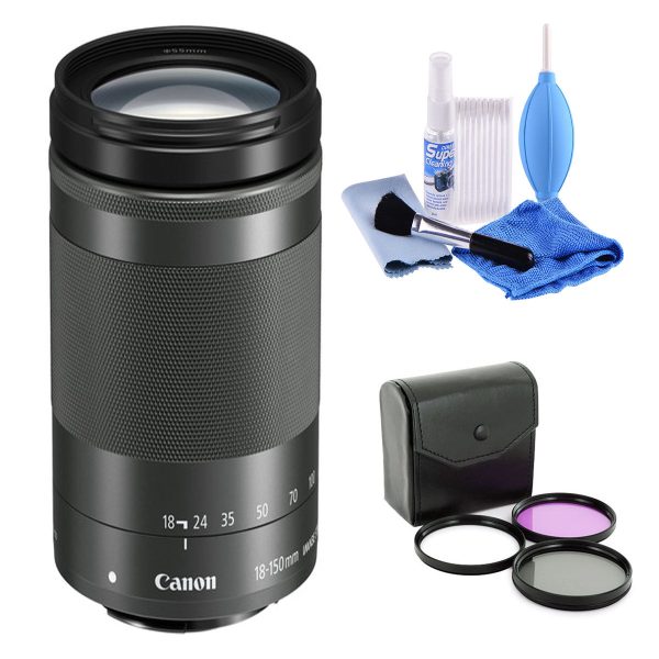 Canon EF-M 18-150mm f 3.5-6.3 IS STM Lens - with CLEANING & FILTER KIT Online Hot Sale