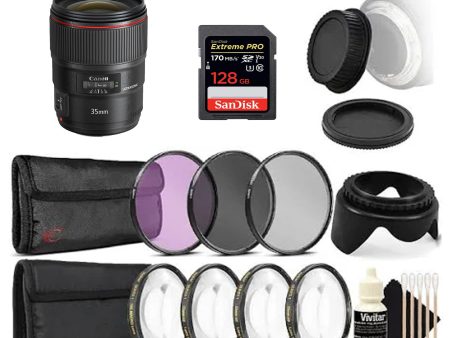 Canon EF 35mm f 1.4L II USM Lens Deluxe Bundle Supply