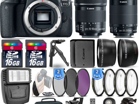 Canon EOS 77D DSLR Camera with Canon 10-18mm STM & Canon 55-250mm STM Supreme Bundle Online Sale