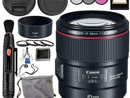 Canon EF 85mm f 1.4L IS USM Lens with 256GB Memory Card Starter Package For Cheap