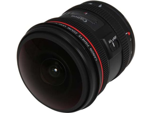 Canon EF 8-15mm f 4L Fisheye USM Lens with Lens Adapter | Lens Calibration & Microphone Kit on Sale