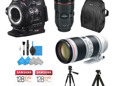 Canon EOS C100 Cinema Camera w Canon 24-70mm & 70-200mm Lens Bundle on Sale