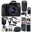 Canon EOS 80D Wi-Fi Digital SLR Camera & EF-S 18-55mm IS STM w  75-300mm III Lens + 64GB + Battery + Case + Flash + LED Light + Mic + Stabilizer Kit For Cheap