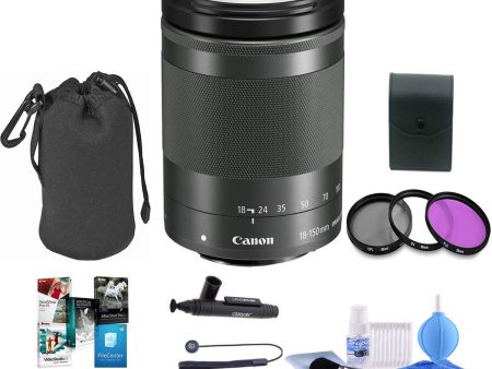 Canon EF-M 18-150mm f 3.5-6.3 IS STM Lens - with Premium Accessory Bundle Supply