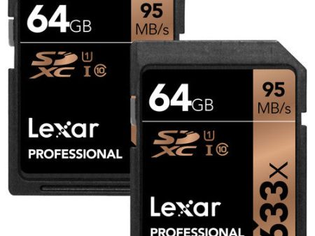 Lexar 64GB Professional 633x UHS-I SDXC Memory Card (2-Pack) Cheap