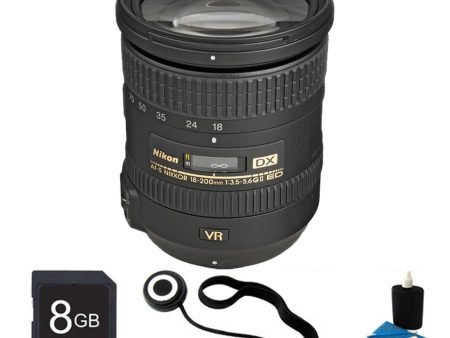 Nikon AF-S DX NIKKOR 18-200mm f 3.5-5.6G ED VR II Lens Basic Bundle Cheap