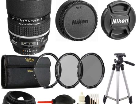 Nikon AF DC-Nikkor 105mm f 2D Telephoto Lens Tripod Bundle For Sale